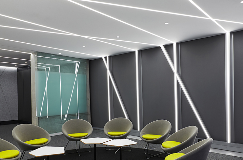 Linear lights in deals ceiling